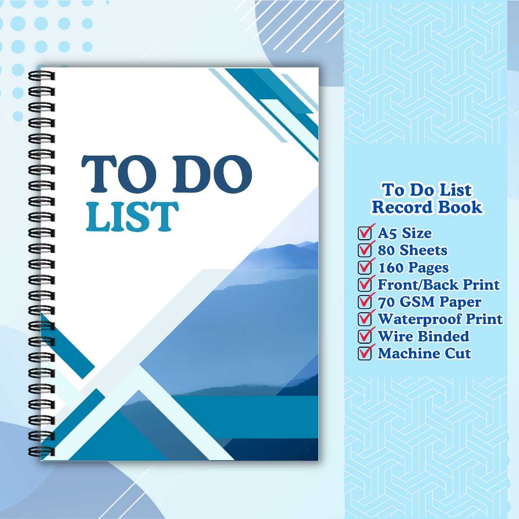 A5 To Do List Record Booklet Notebook | Shopee Philippines