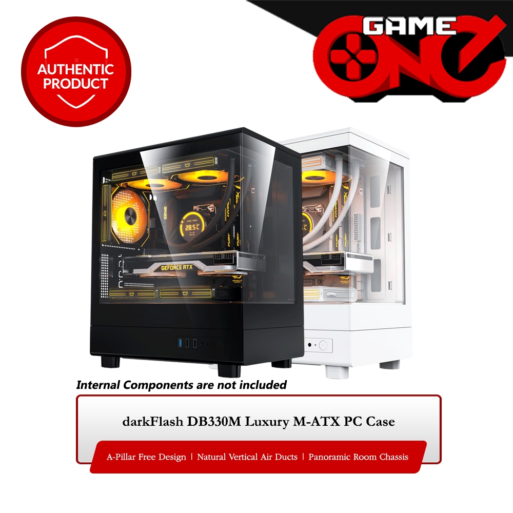 darkFlash DB330M Luxury M-ATX Tempred Glass Gaming PC Case | Shopee ...