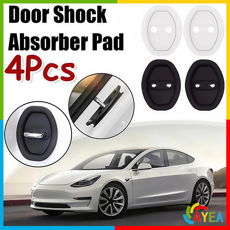 4PCS Car Door Silicone Protective Cover Door Lock Silent Anti-collision ...