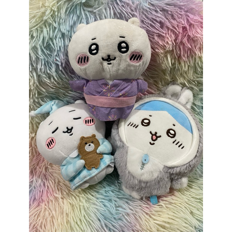 Nagano Chiikawa Usagi Hatchiware Rakko Momonga Mascot Plush | Shopee ...