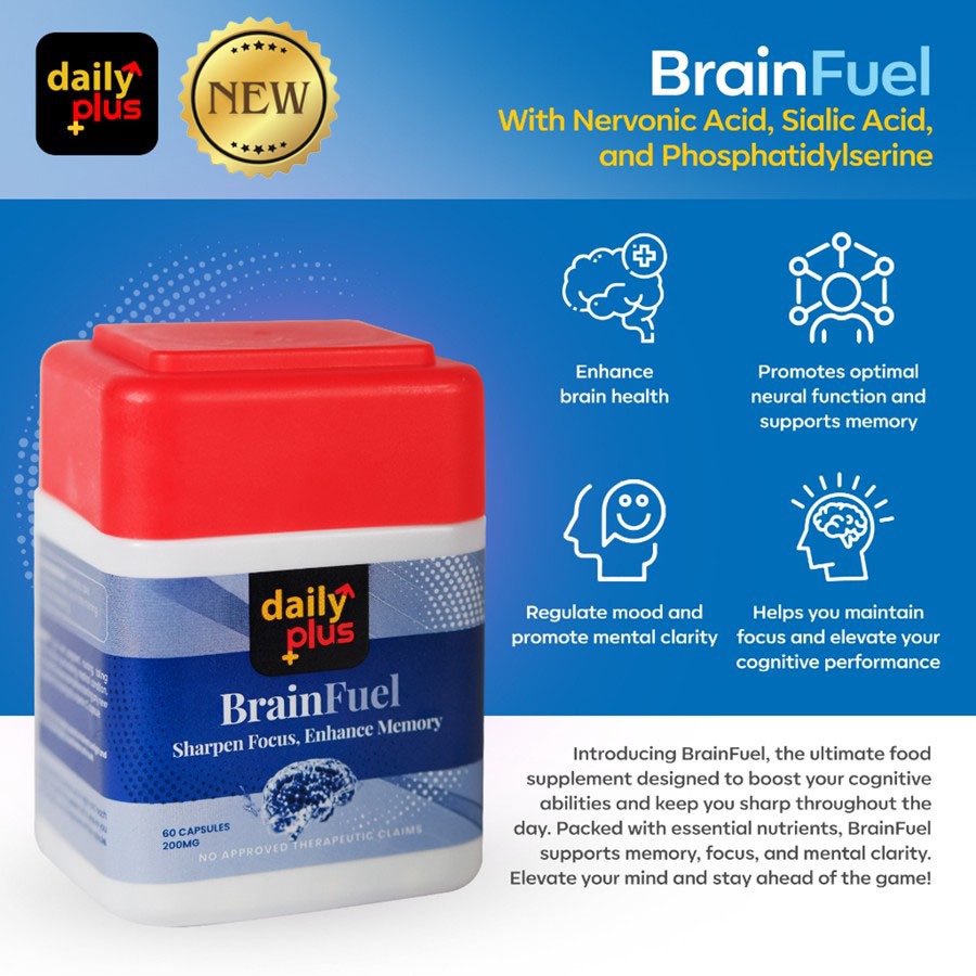 Daily Plus Brain Booster Supplement for Students/Adult Memory Enhancer ...