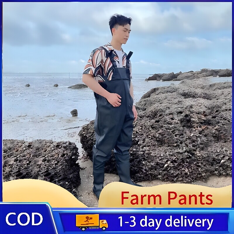 Thickened Waterproof Overalls with Rain Boots, Half-body