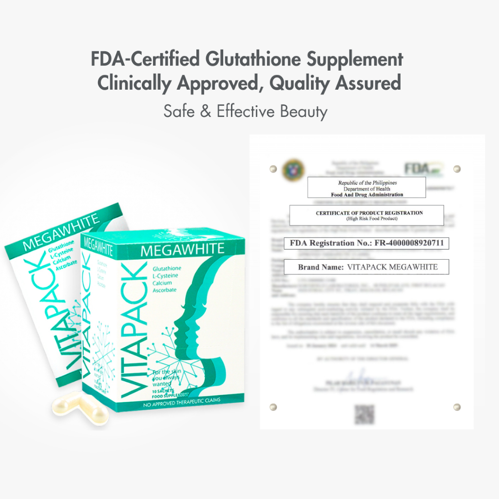 VITAPACK Megawhite Glutathione Whitening Set of 3 Boxes (60cap) | Shopee  Philippines