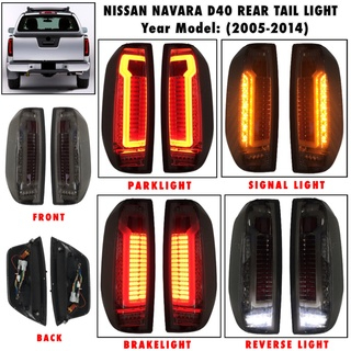 Smoke LED Tail Light Assembly For Nissan Frontier Navara D40 2005-2014 - Pair 2 thumbnail image