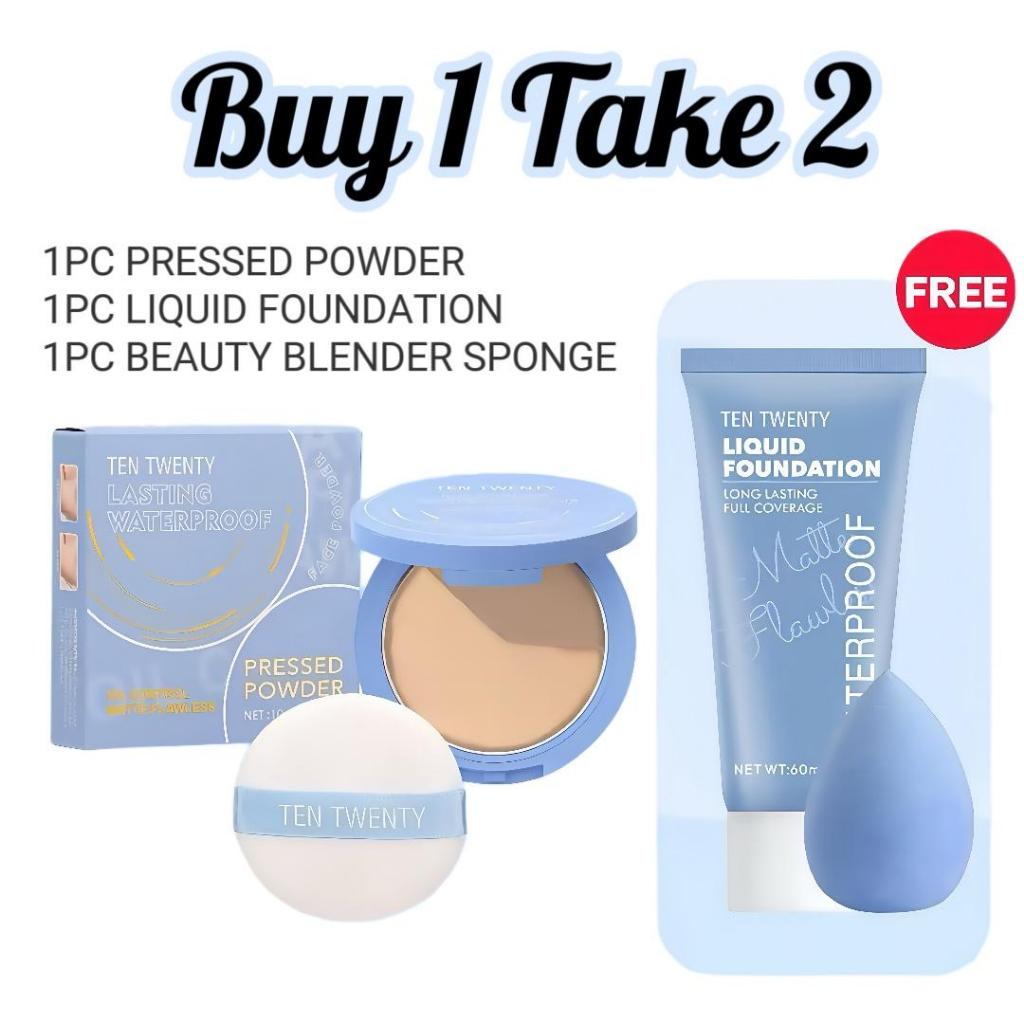 【BUY 1 TAKE 2】Ten Twenty Waterproof Longlasting Flawless Face Powder ...