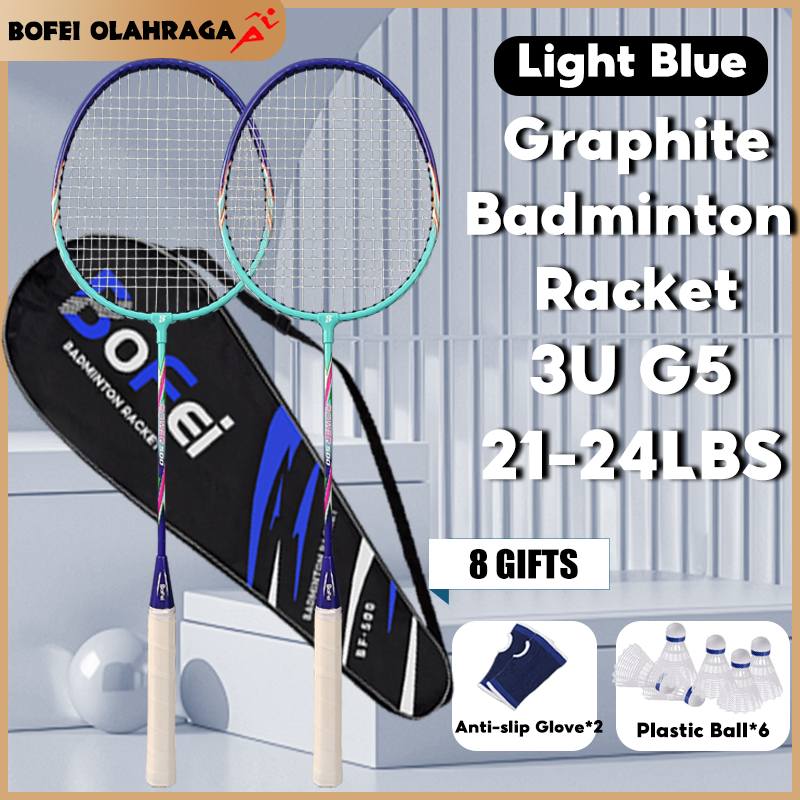 【2PCS】Carbon Badminton Racket Original 3U G5 24lbs Badminton Set High ...