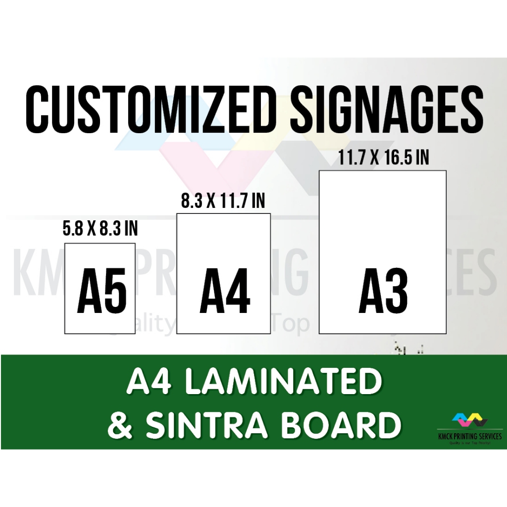 Personalized/Customized Signages Laminated | Sintra Board | Shopee ...