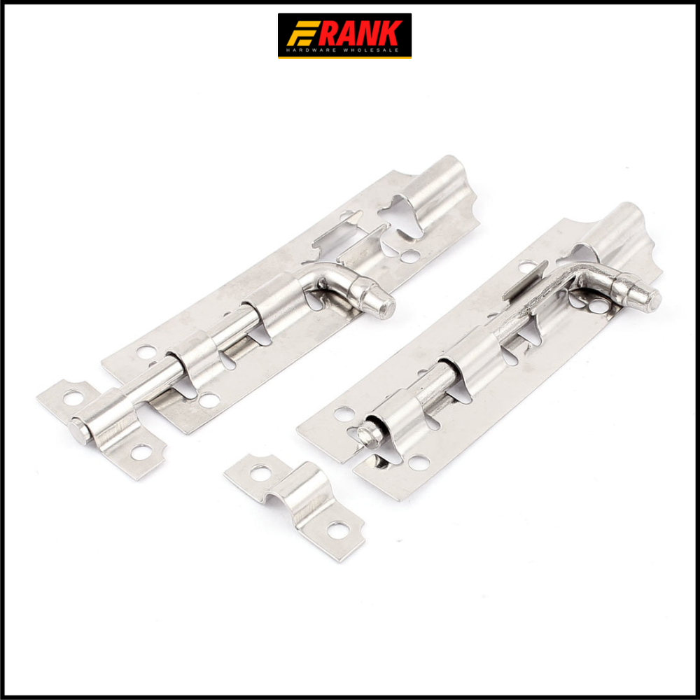 Stainless Steel Door Latch 2 3 4 in Sliding Lock Barrel Bolt Latch Hasp ...