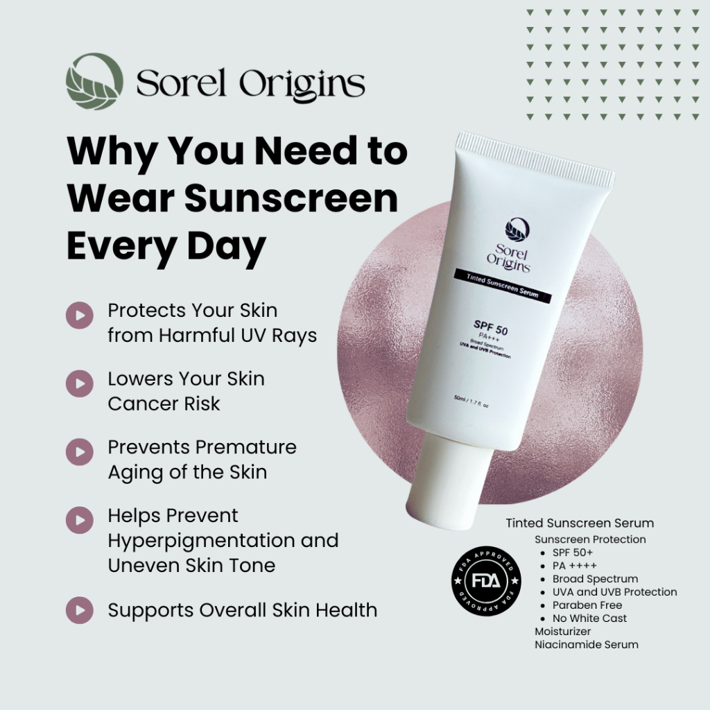 Tinted Sunscreen Serum SPF 50+ PA ++++ by Sorel Origins FDA