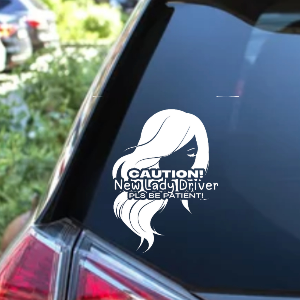 PickNPack - New Lady Driver Car/Ebike/Vehicle Sticker Motorcyle Car ...