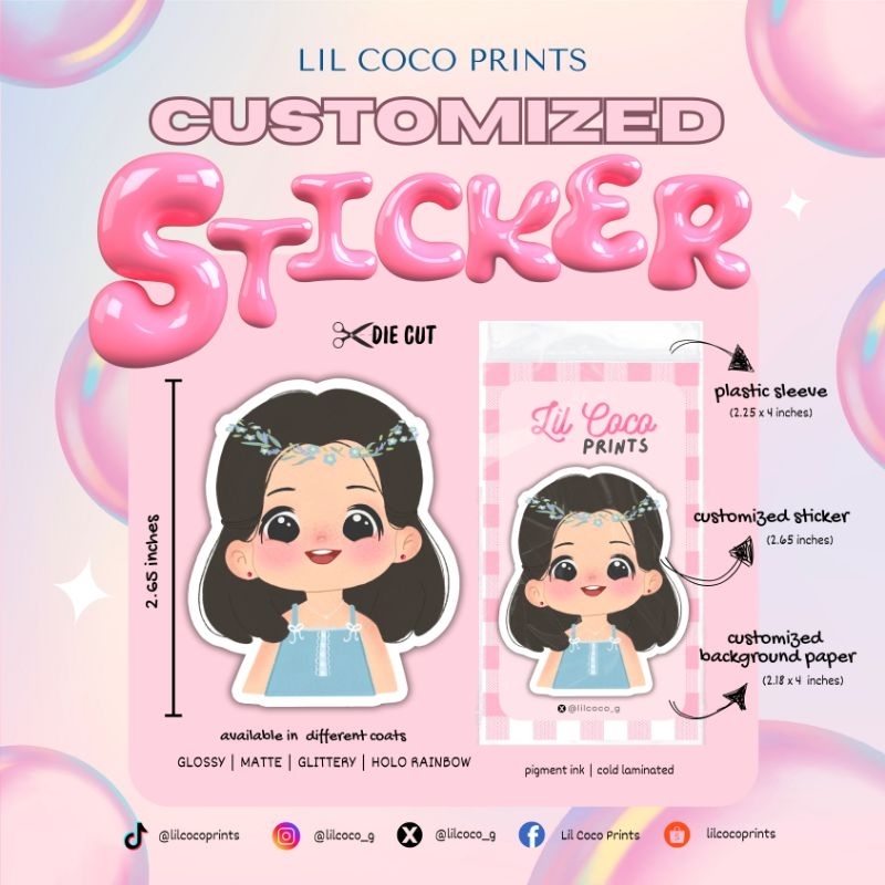 CUSTOMIZED WATERPROOF STICKER (HIGH QUALITY) | Shopee Philippines