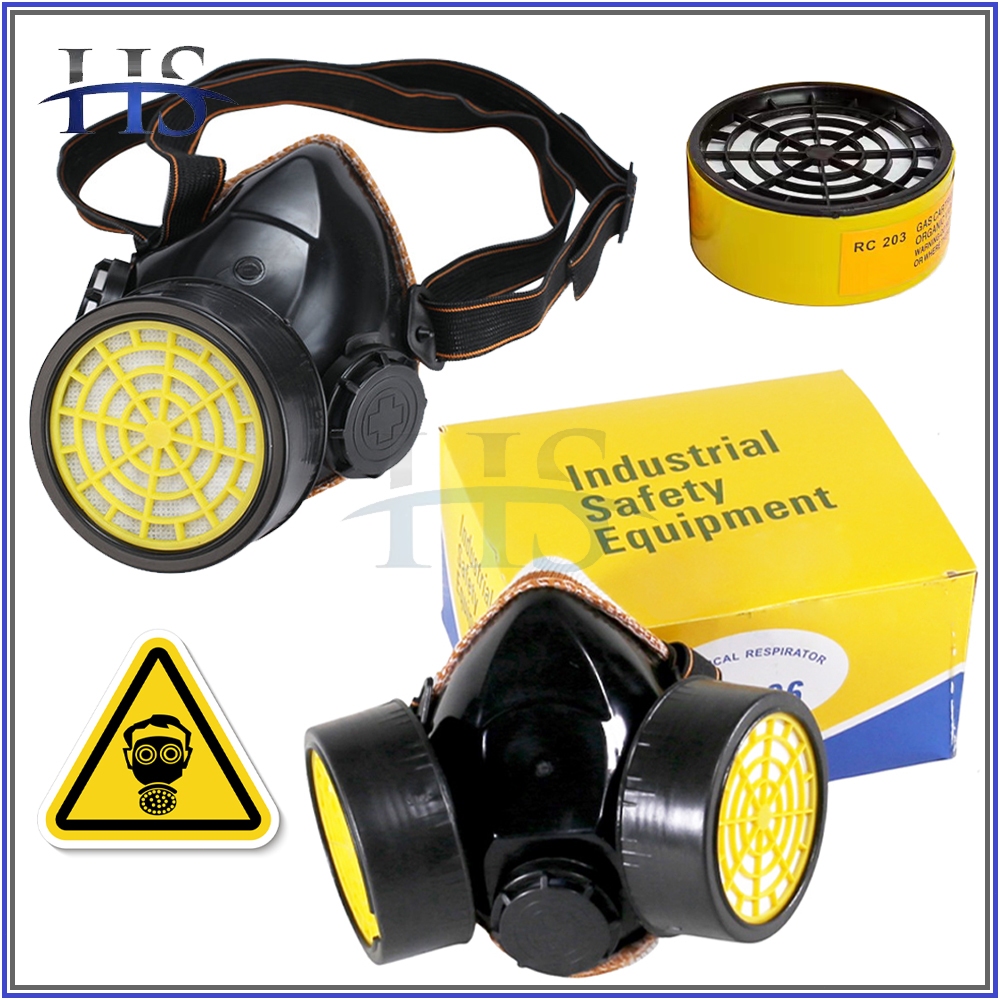 HH Dual Filter Gas Chemical Anti-Dust Paint Industrial Respirator Mask ...