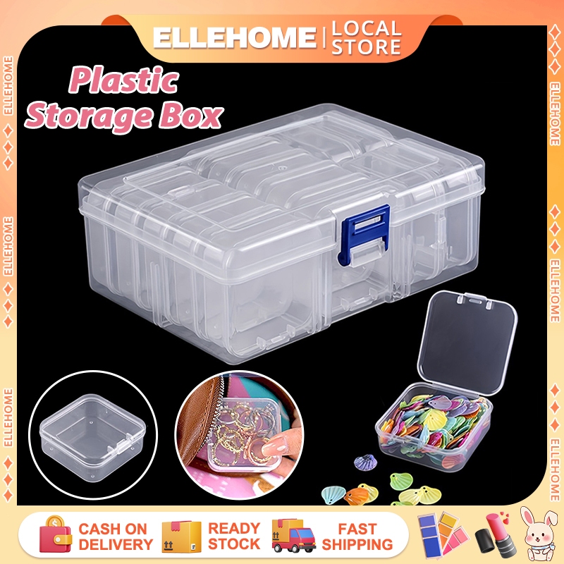 Plastic Storage Box 14/28 Grids Storage Case Large Capacity Dustproof ...