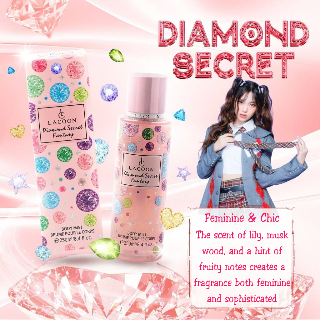 [Shimmer Edition] Lacoon Diamond Secret Fantasy Body Mist 250ml Perfume ...