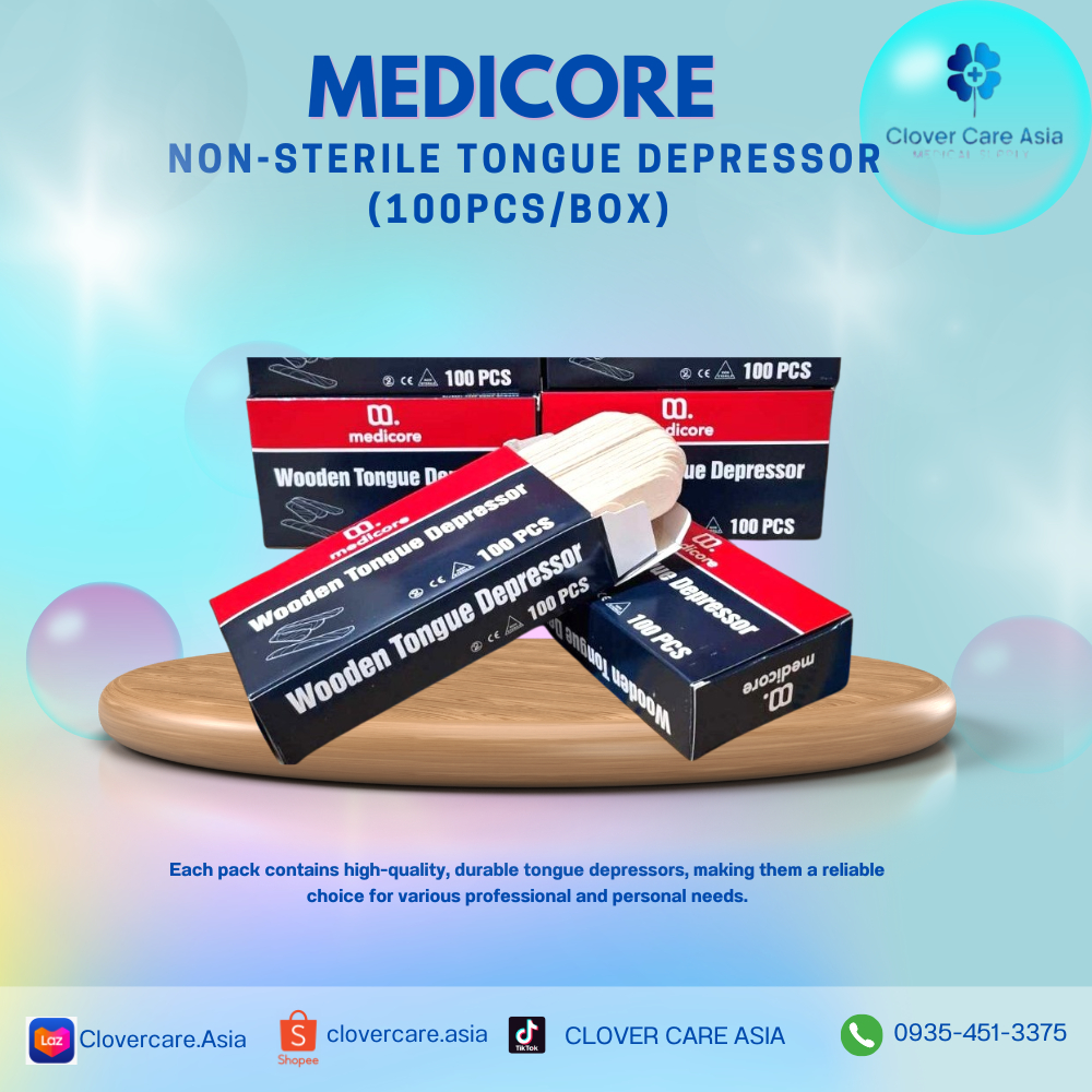 MEDICORE Non-Sterile Tongue Depressor (100pcs/box) | Shopee Philippines
