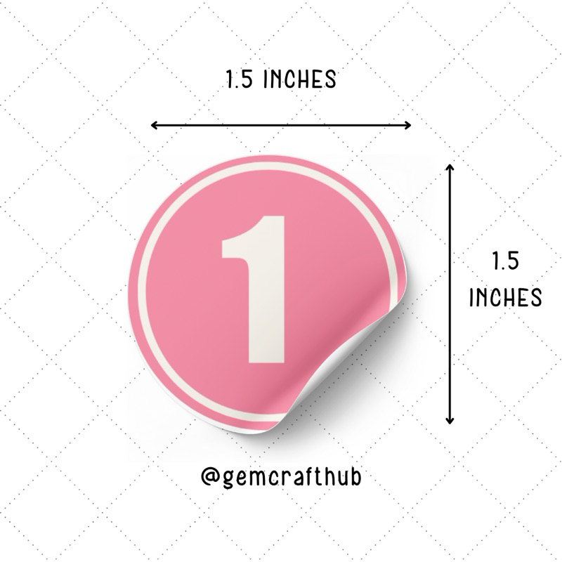GEM Number Sticker for Notebook Back to School Sticker | Shopee Philippines
