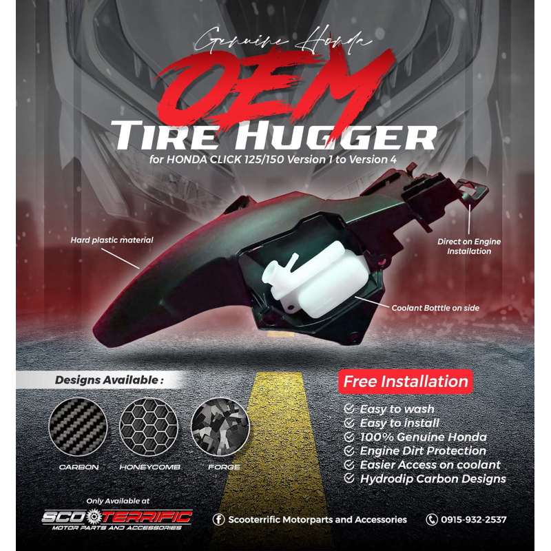 HONDA CLICK V1 V2 V3 V4 GENUINE OEM TIRE HUGGER Part No.80101-K66(K1F ...