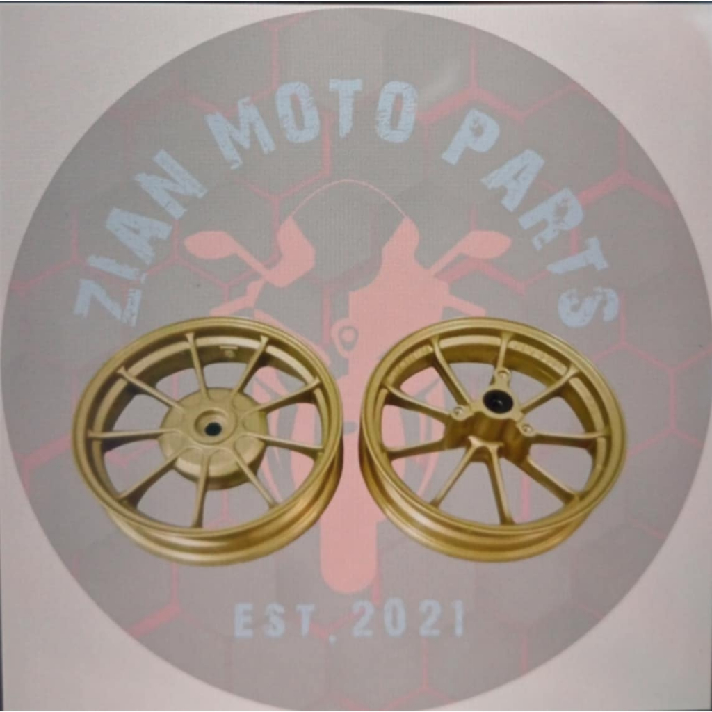 MAGS DISC TYPE FOR HONDA DIO 1 2 3 JAPAN SPEC 10MM AXLE (GOLD/SILVER ...
