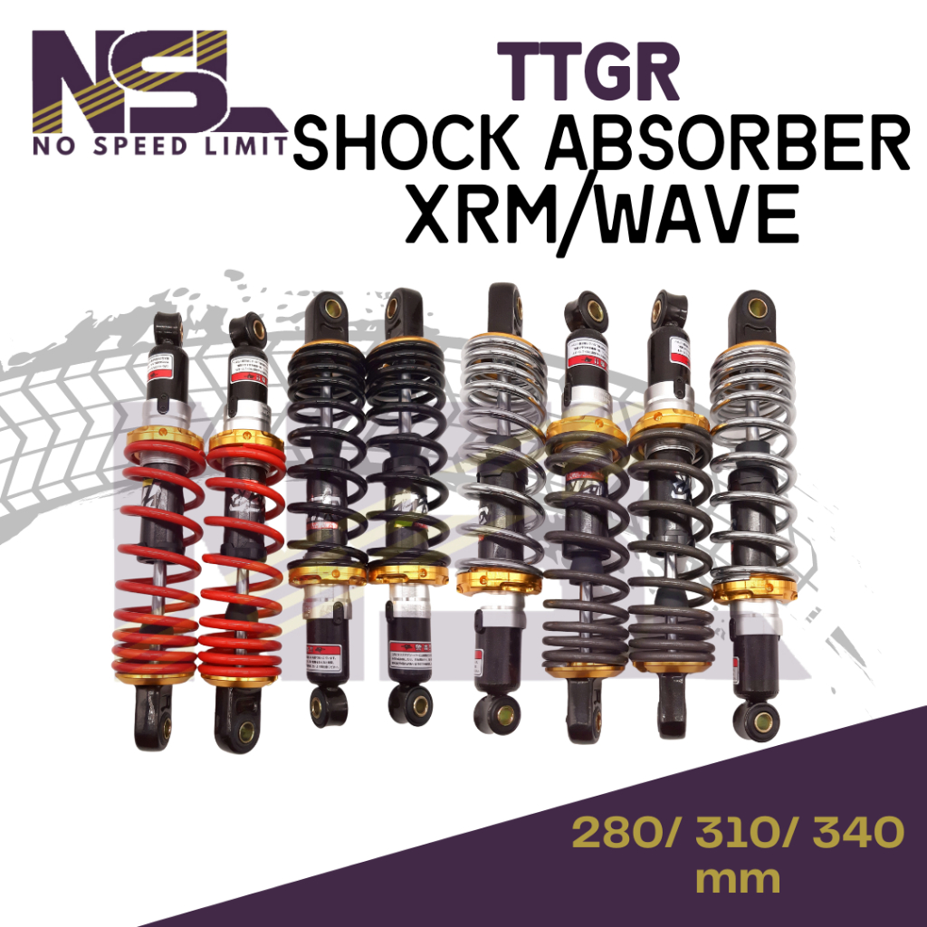 TTGR 280/310/340mm REAR SHOCK FOR XRM/WAVE/TMX/SIGHT/VEGA | Shopee ...