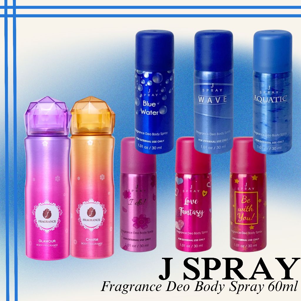 J Spray J Fragrance Body Fragrance Sprays Adore, Charm, Glamour ...