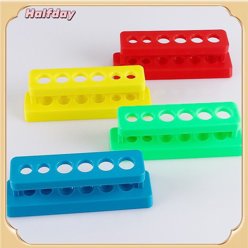 Sturdy 6-Slot Plastic Test Tube Rack Laboratory-Grade Tube Holder with ...