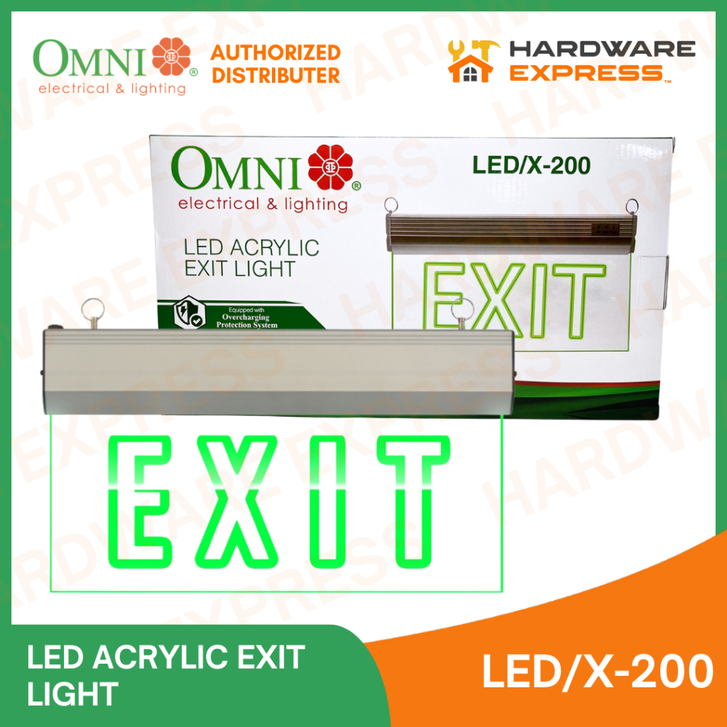 Omni LED/X-200 LED Acrylic Exit Light Exit Sign | Shopee Philippines