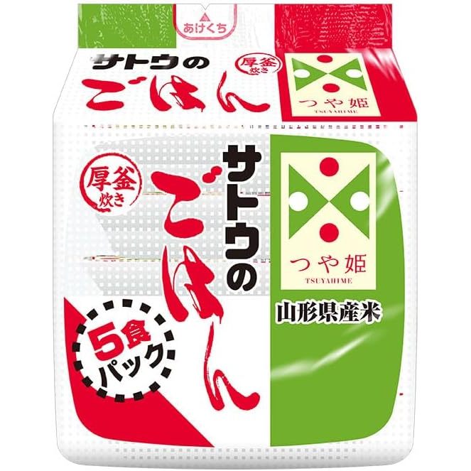 [from JAPAN] Sato Foods Yamagata Rice Tsuyahime 5-serving pack (200g x ...