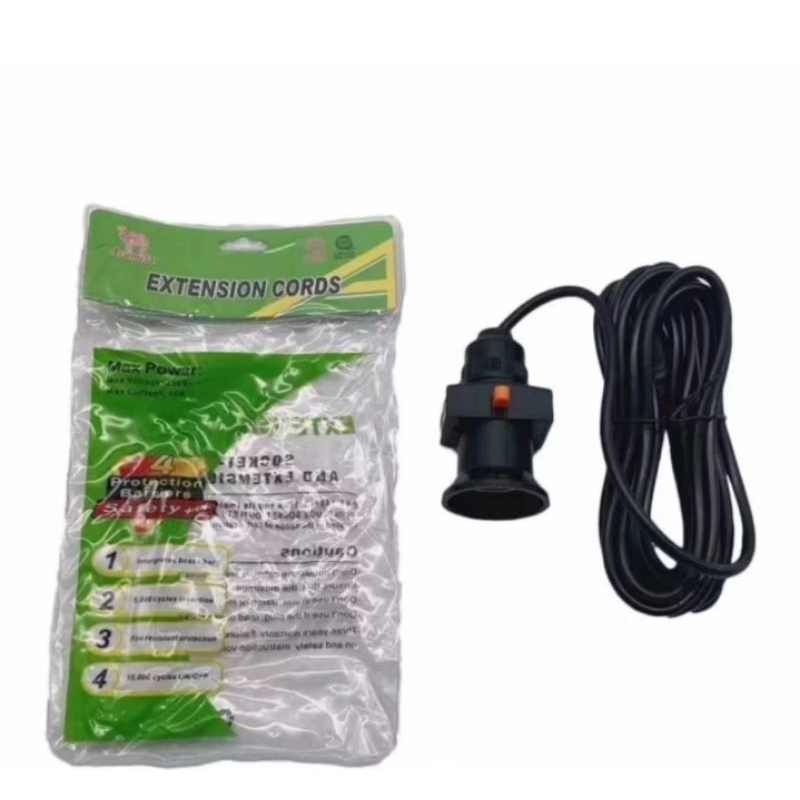 5 Meters Socket Bulb Extension With Lamp. | Shopee Philippines