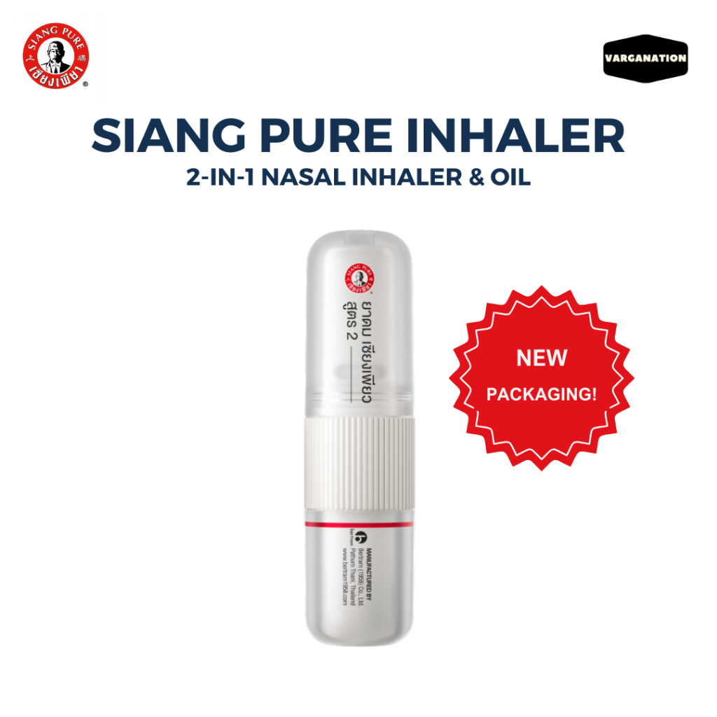Siang Pure Inhaler Oil 2 In 1 Nasal Inhaler and Oil Made in Thailand ...