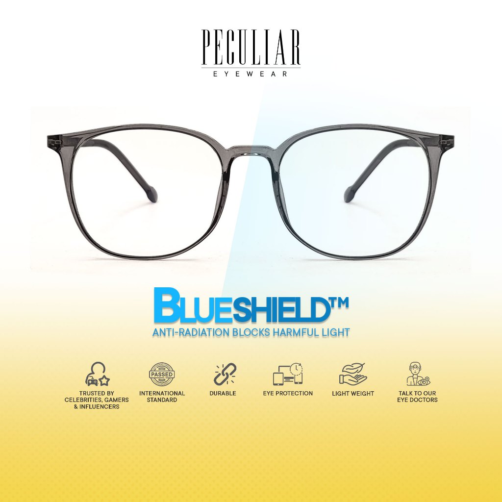 Peculiar Troy Square Anti-Radiation Glasses Anti-Radiation Eyeglass for  Woman Men Replaceable Lens