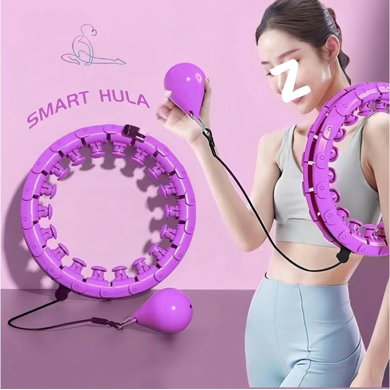 Smart Fitness Hoop 006C: Il Cerchio Che Non Cade! Con Pallina Pesata E Rulli Massaggianti, Brucia Grassi In Modo Facile. Perfetto Per Dimagrire E Tonificare La Pancia A Casa. Adatto A Principianti Ed Esperti. - 2