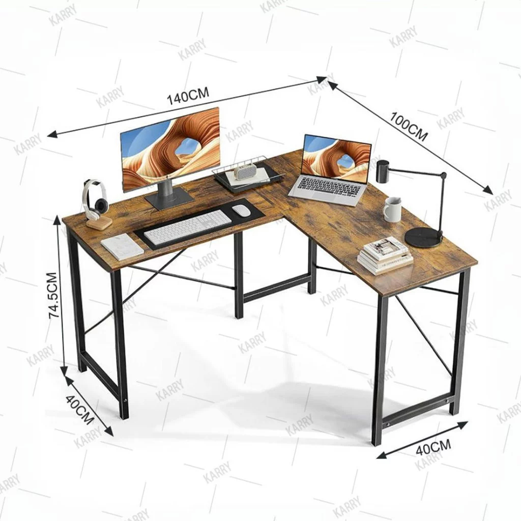RAMEY L-Shaped Office Table Home Gaming Table Desk Study Table | Shopee ...