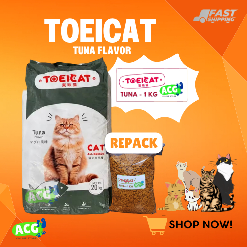 Dry Food Toei Cat repack 1kg All Stages Adult Kitten Tuna & salmon ...