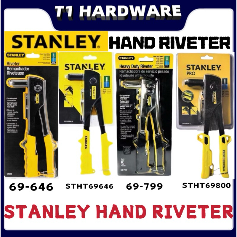 【Stanley】Hand Riveter Tool - Professional Manual Rivet Gun for Metal ...