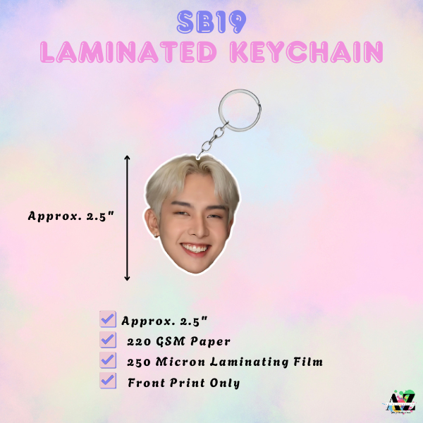 AZ SB19 Laminated BubbleHead Fanface, Headband, Keychain (Front Print ...