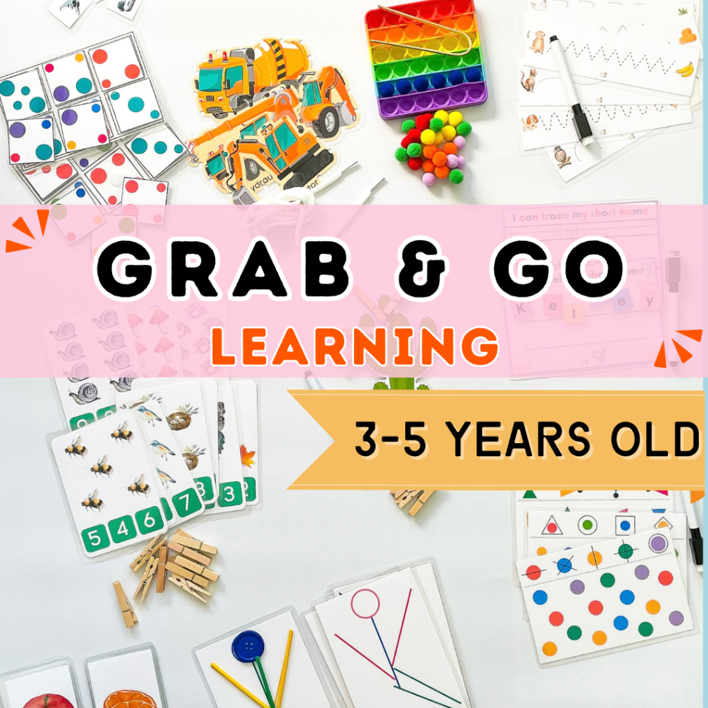 Grab & Go Learning (3-5yrs old) activity kits for toddler (montessori ...