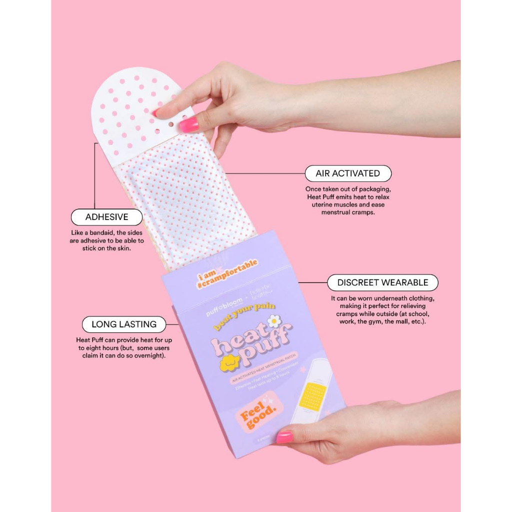 Puff and Bloom Heat Puff Air Activated Menstrual Cramp Patch | Shopee ...