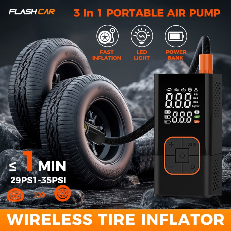 HOTSPEED Wireless Portable Tire Inflator For Car Heavy Duty 150P Air ...