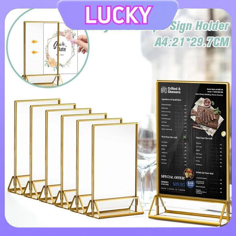 A4 Flip Table Menu Stand Multi-Page Table Card Rack Menu Display Stand
