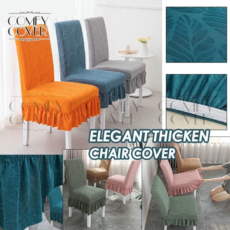 Waterproof cotton Skirt Dining Chair seat cover stretchable Universal thick  lace chair cover