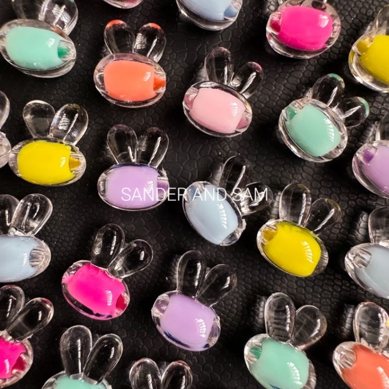 Bunny Sago Clear Pastel Charms Beada Ornaments for DIY Accessories ...