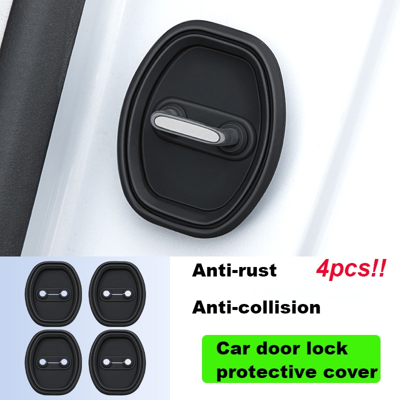Car Silicone Door Latch Protective Covers car accessories Auto Door ...