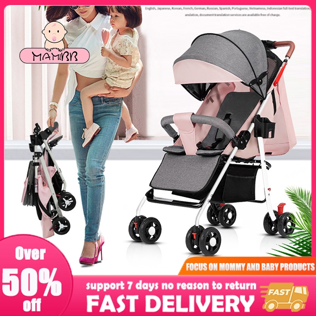 Stroller For Baby Boy Girl Adjustable Lightweight Foldable Baby Travel ...
