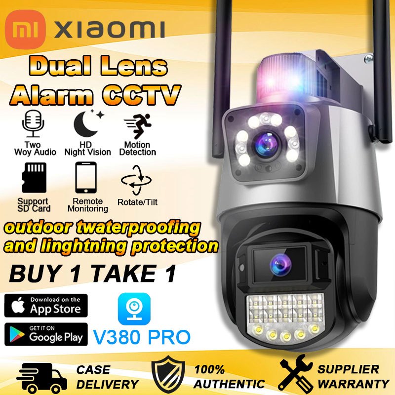 BUY 1 TAKE 1 V380 Pro CCTV Camera Outdoor Waterproof 4K Dual Lens Light ...