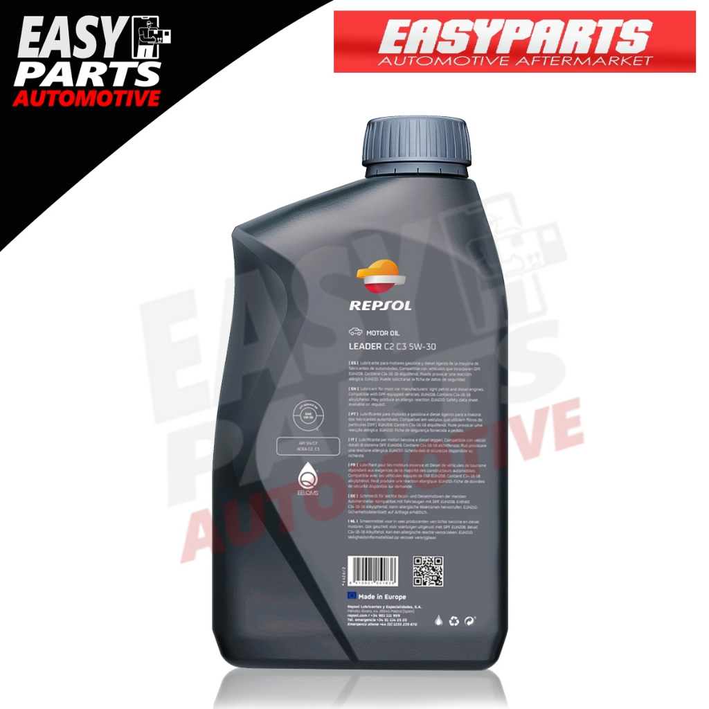 REPSOL Leader C2 C3 5W-30 100% Fully Synthetic API SN/CF 1Liter