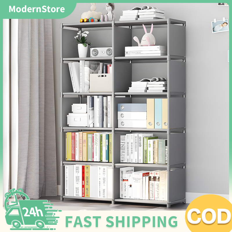 ⚡COD⚡ Multi-Functional 3-Row 9-Cube Storage Rack DIY Bookshelf ...