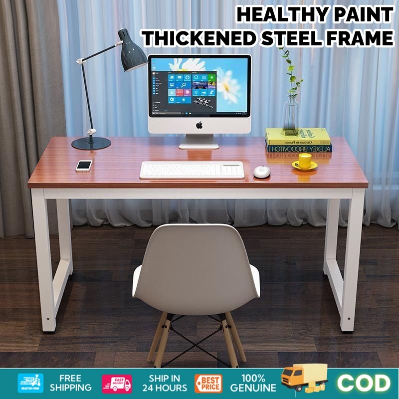 Computer Table Office Study Desk 140/120/100/80CM Furniture home Solid ...
