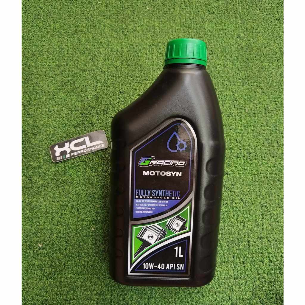 G Racing Motosyn Fully Synthetic Motorcycle Oil 1L and 800mL 10w-40 API ...