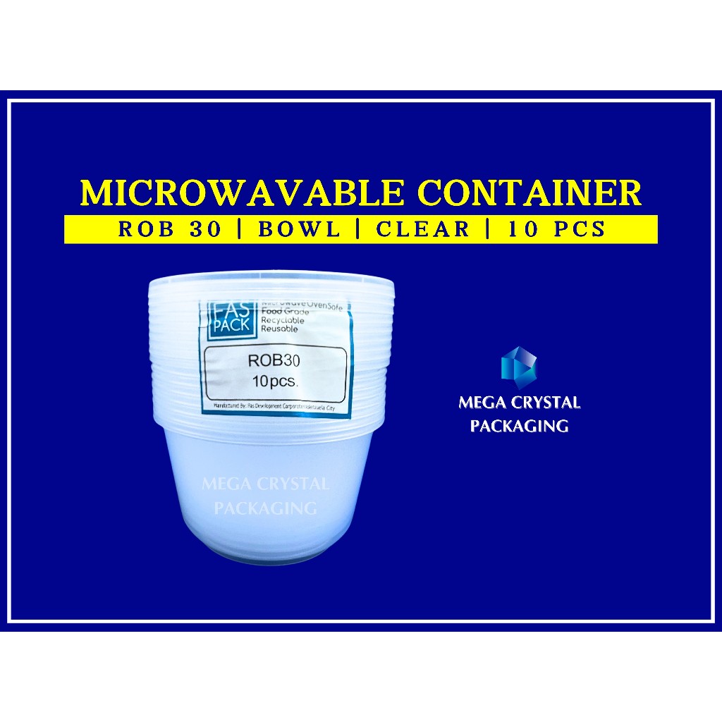 [ 10 Pcs ] Microwavable Container Round Bowl ROB 25 - 740 ml | ROB 30 ...