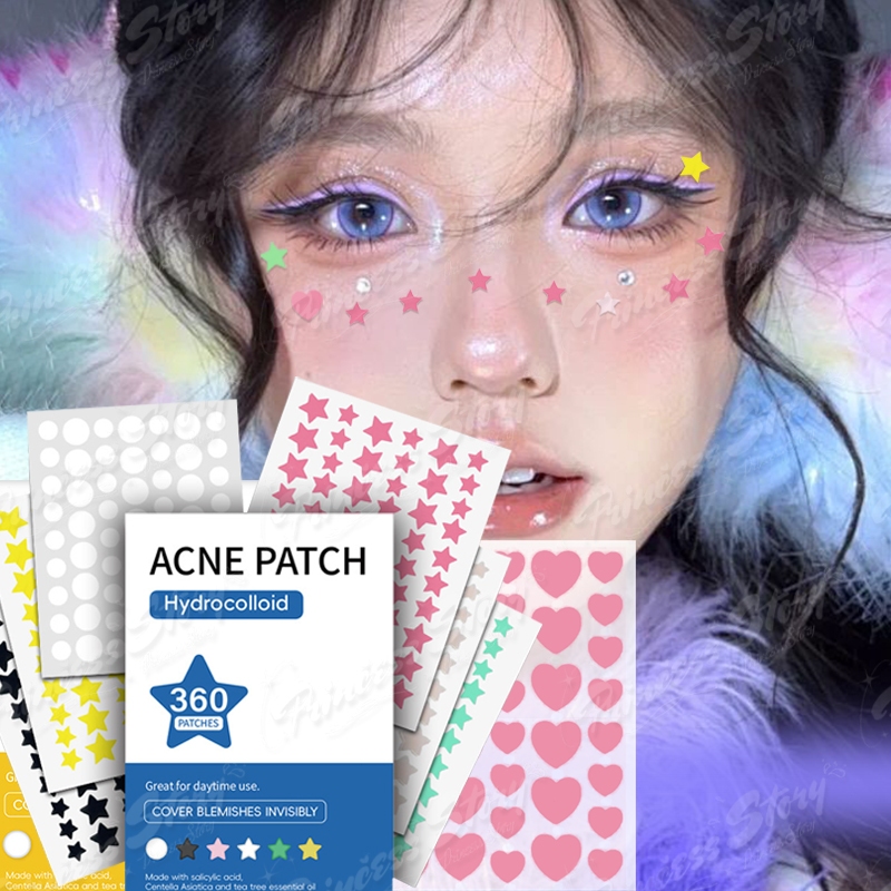 360Pcs Acne Pimples Patches Hydrocolloid Colorful Acne Repair ...